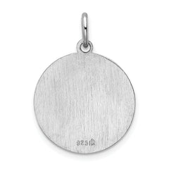 Sophia Jewelers Sterling Silver Saint Joseph Medal with Rhodium-Plated Polished Finish