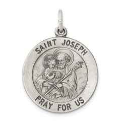 Sterling Silver Antiqued Saint Joseph Medal