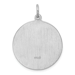 Sterling Silver Rhodium-plated Saint Jude Thaddeus Medal