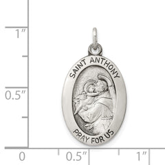 Sterling Silver 925 Antiqued Saint Anthony Pendant Vintage Style by Sophia Jewelers