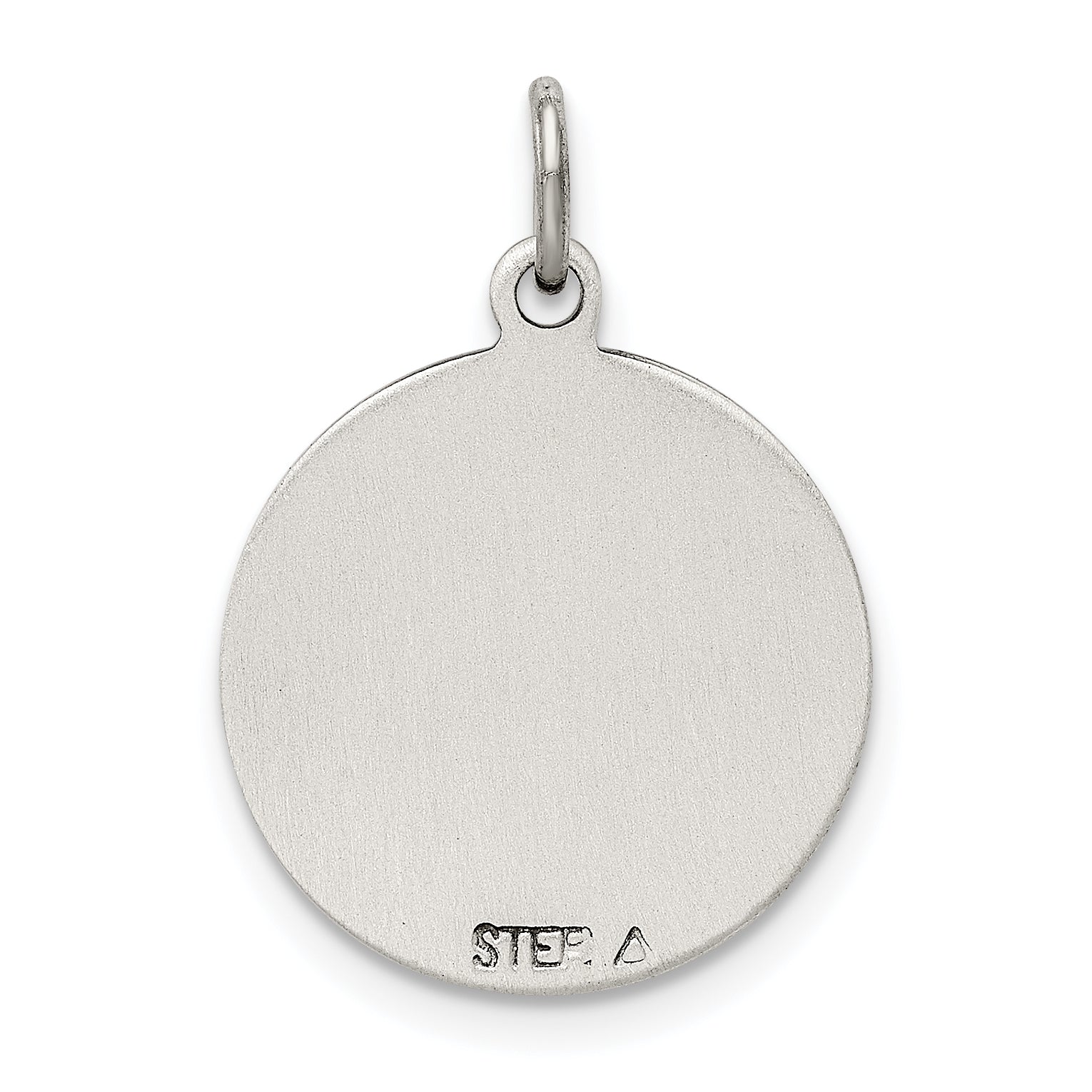 Sterling Silver Antiqued St. Gerard Medal Pendant