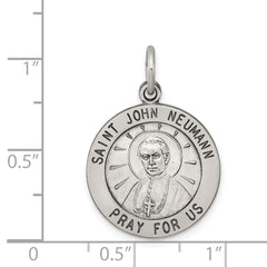 Antiqued Sterling Silver Saint John Neumann Pendant by Sophia Jewelers