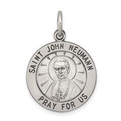 Sterling Silver Antiqued Saint John Neumann Medal