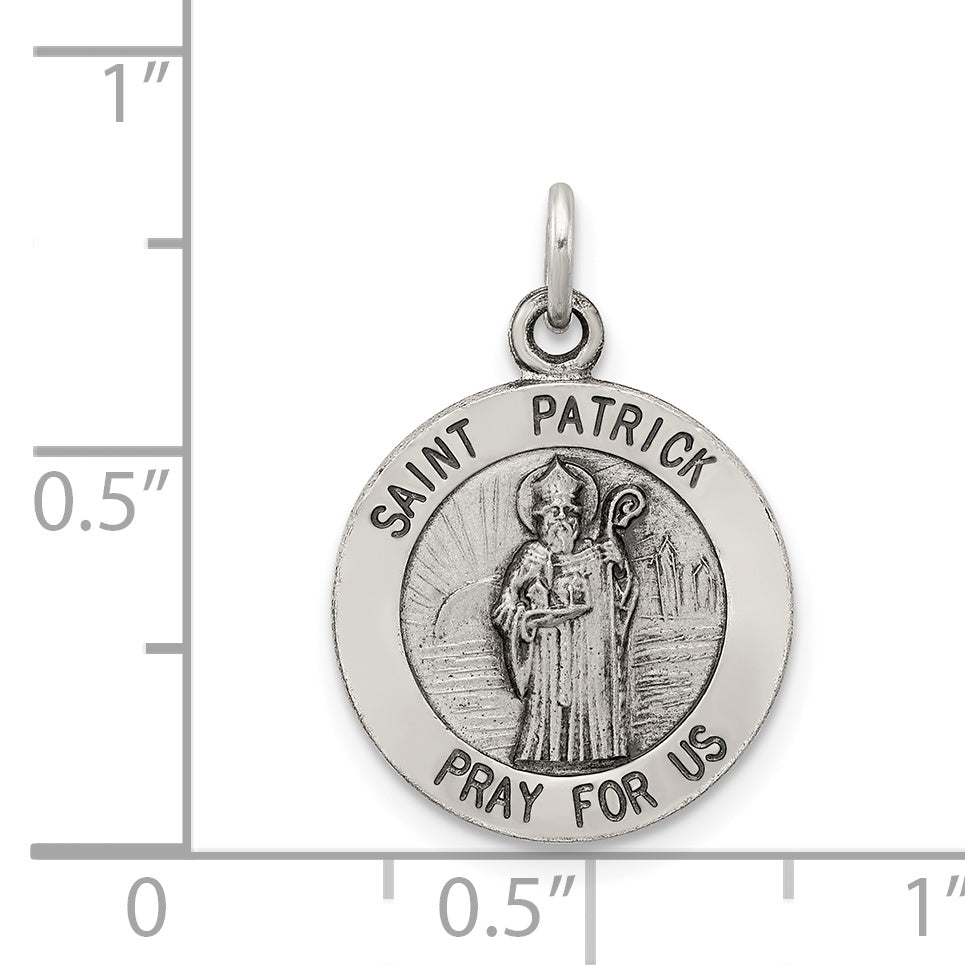 Sophia Jewelers Antiqued Sterling Silver St. Patrick Medal Pendant