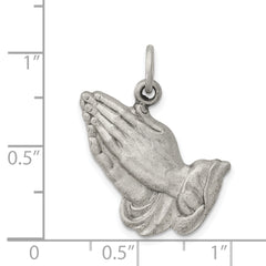 Sterling Silver Antiqued Praying Hands Charm