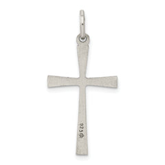 Sterling Silver 925 Antiqued Cross Charm Polished Finish Vintage Inspired