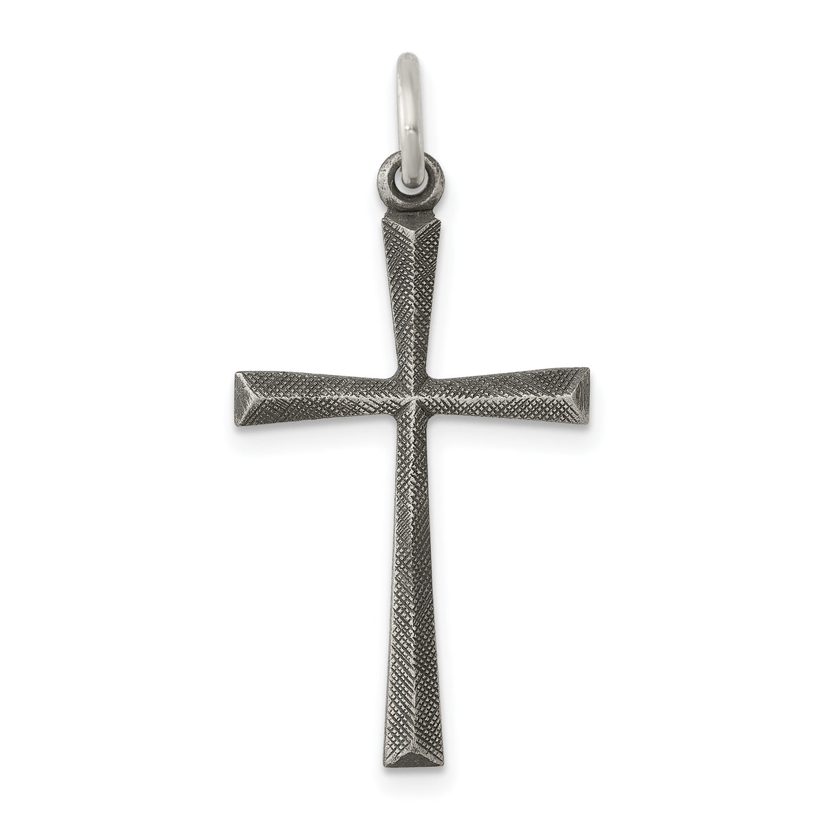 Sterling Silver Antiqued Cross Charm