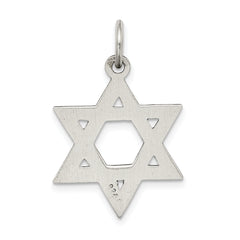 Sterling Silver 925 Star of David Pendant Antiqued Vintage Style