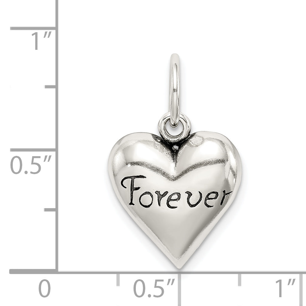 Sophia Jewelers 925 Sterling Silver Forever Heart Pendant Polished Finish