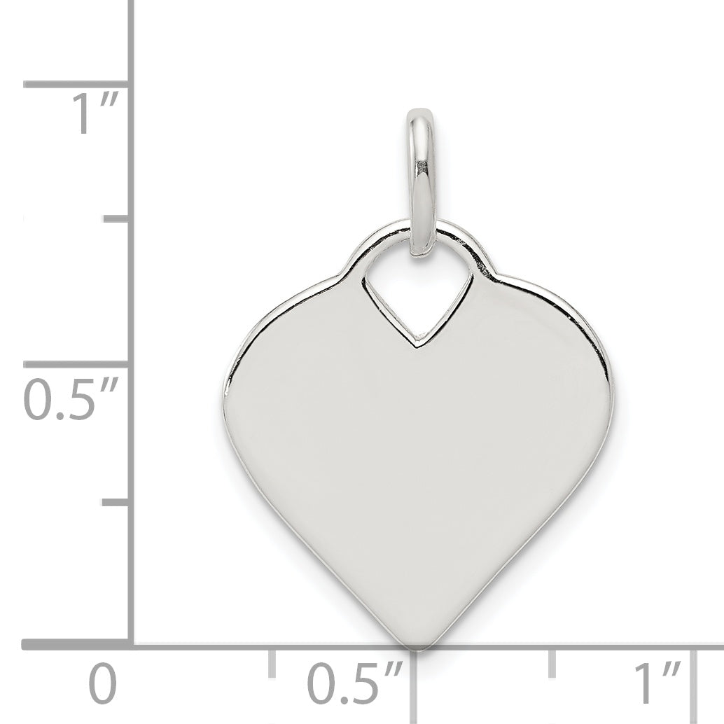 Sterling Silver Polished Heart Charm