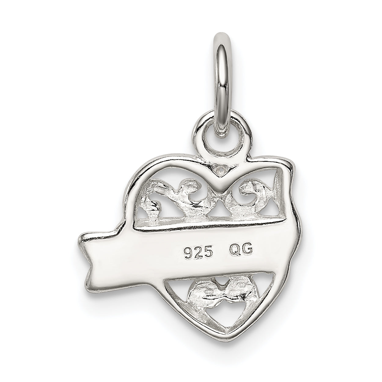 Sterling Silver Heart Daughter Charm