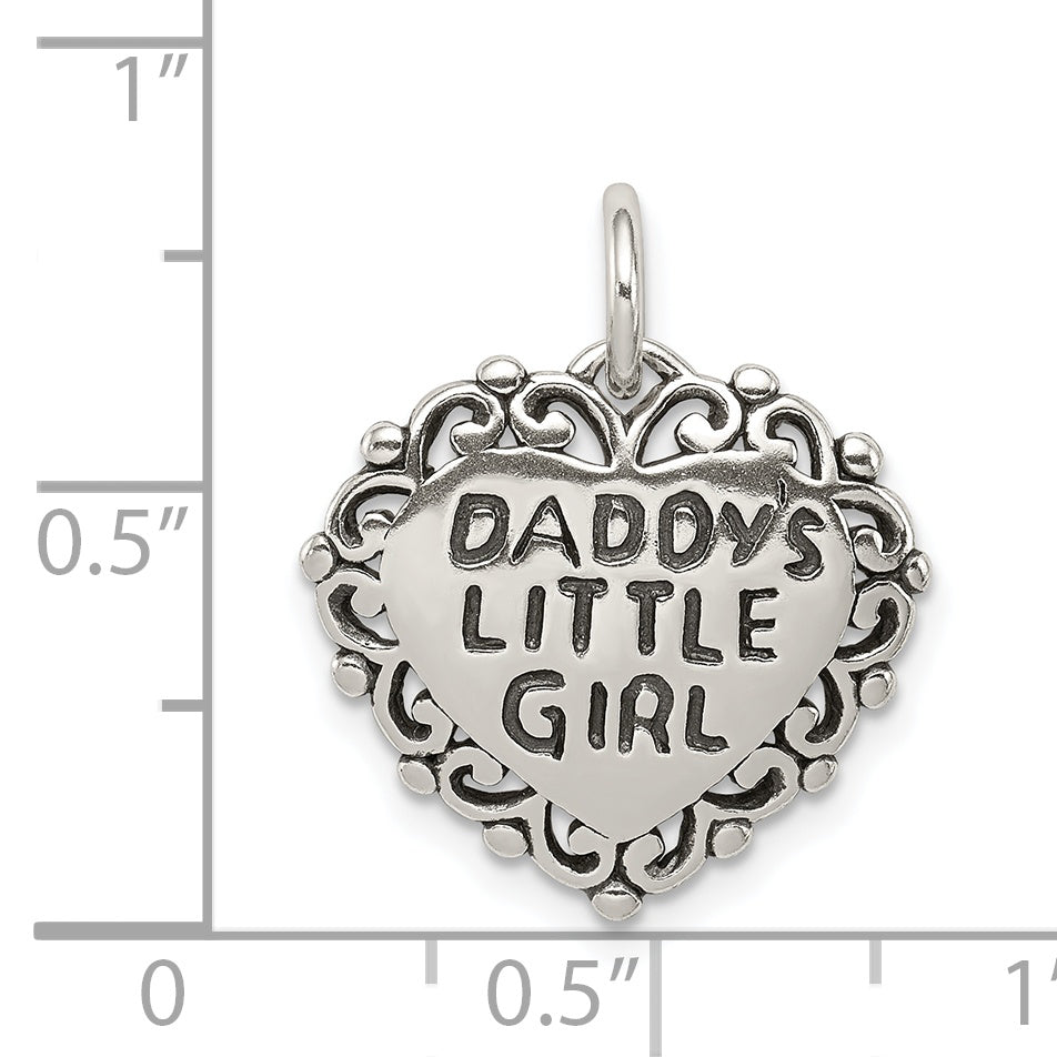 Sterling Silver Antiqued Daddy's Little Girl