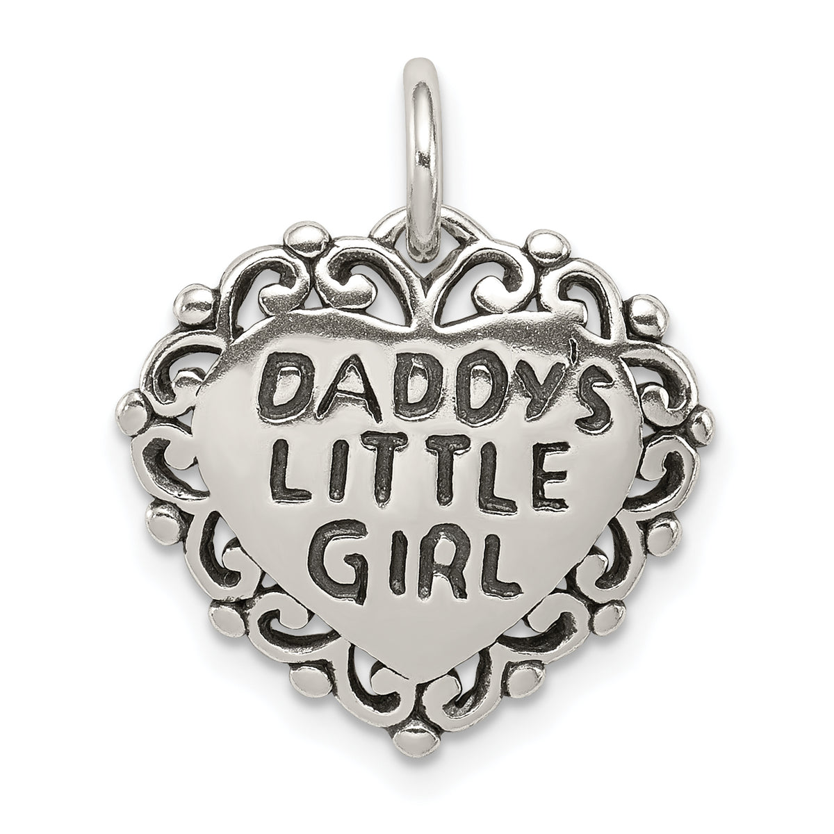 Sterling Silver Antiqued Daddy's Little Girl