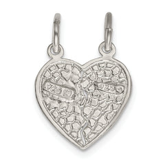 Sterling Silver Best Friends 2-piece break apart Heart Charm