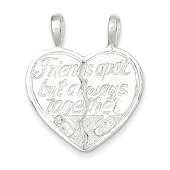 Sterling Silver Best Friend 2-piece break apart Heart Charm