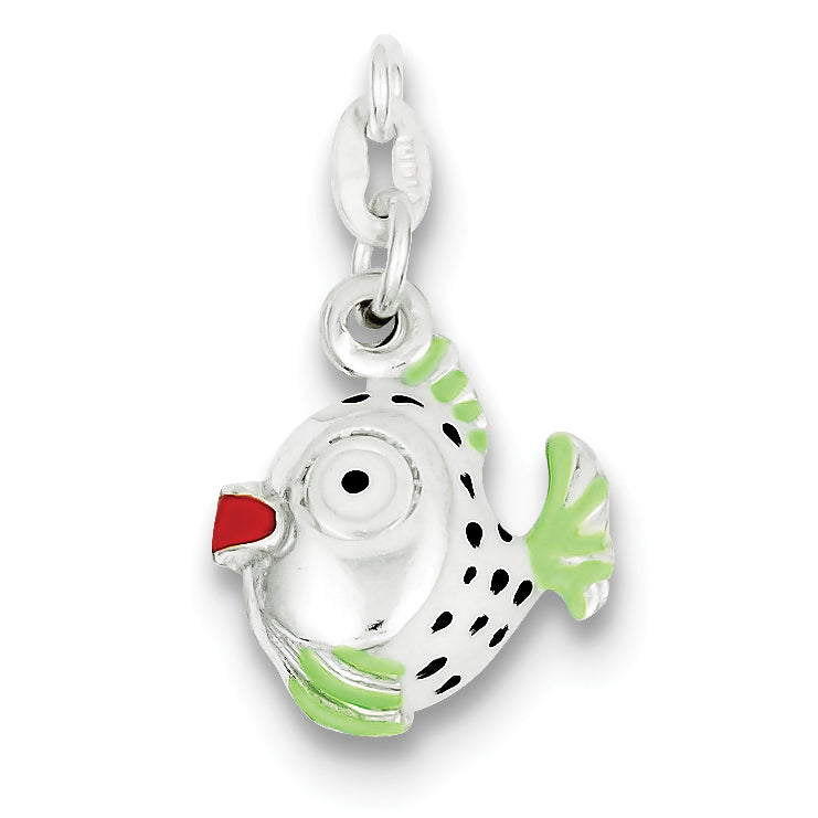 Sterling Silver Enameled Charm