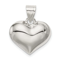 Sterling Silver Puffed Heart Charm