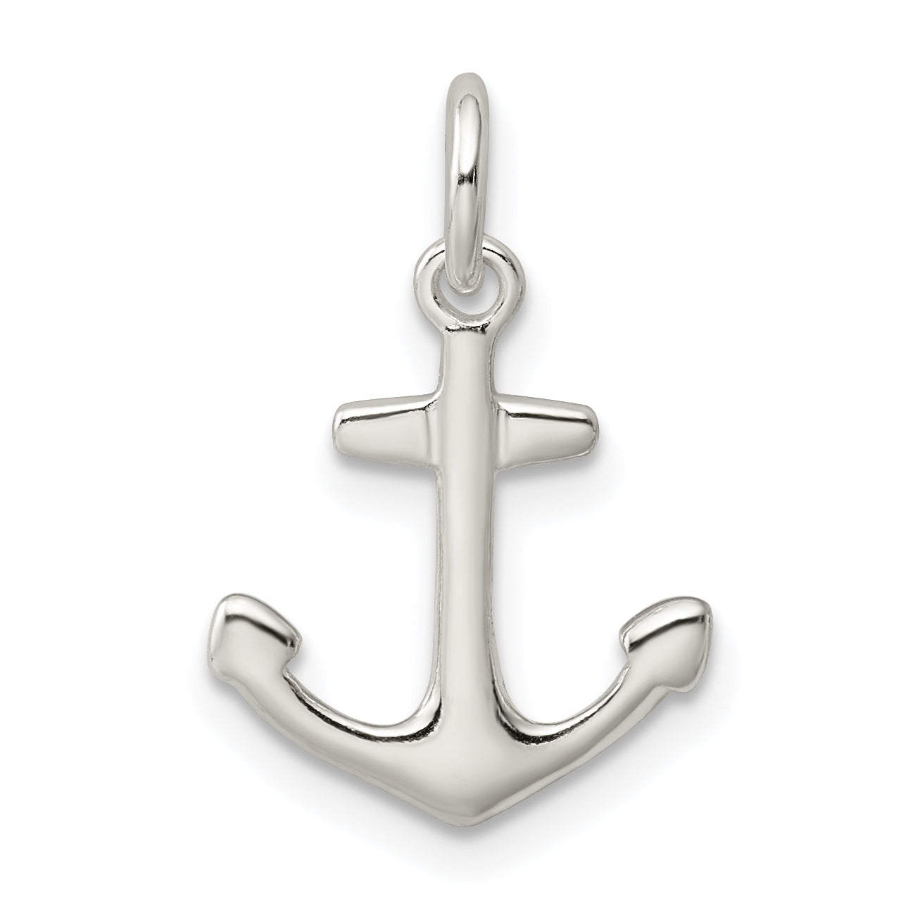 Sophia Jewelers Men's Polished 925 Sterling Silver Anchor Charm