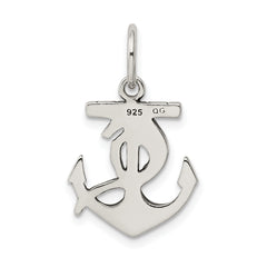 Men's 925 Sterling Silver Antiqued Anchor Charm Pendant - Vintage Inspired