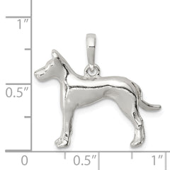 Sterling Silver Great Dane Pendant