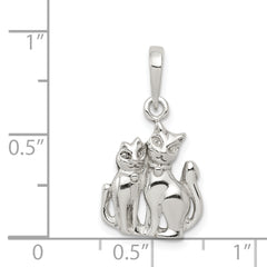 Sterling Silver Cats Pendant