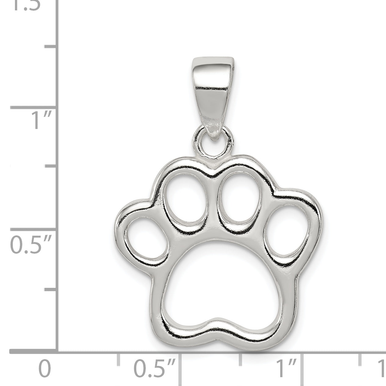 Sterling Silver Paw Pendant