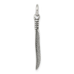 Sterling Silver Antiqued Feather Charm