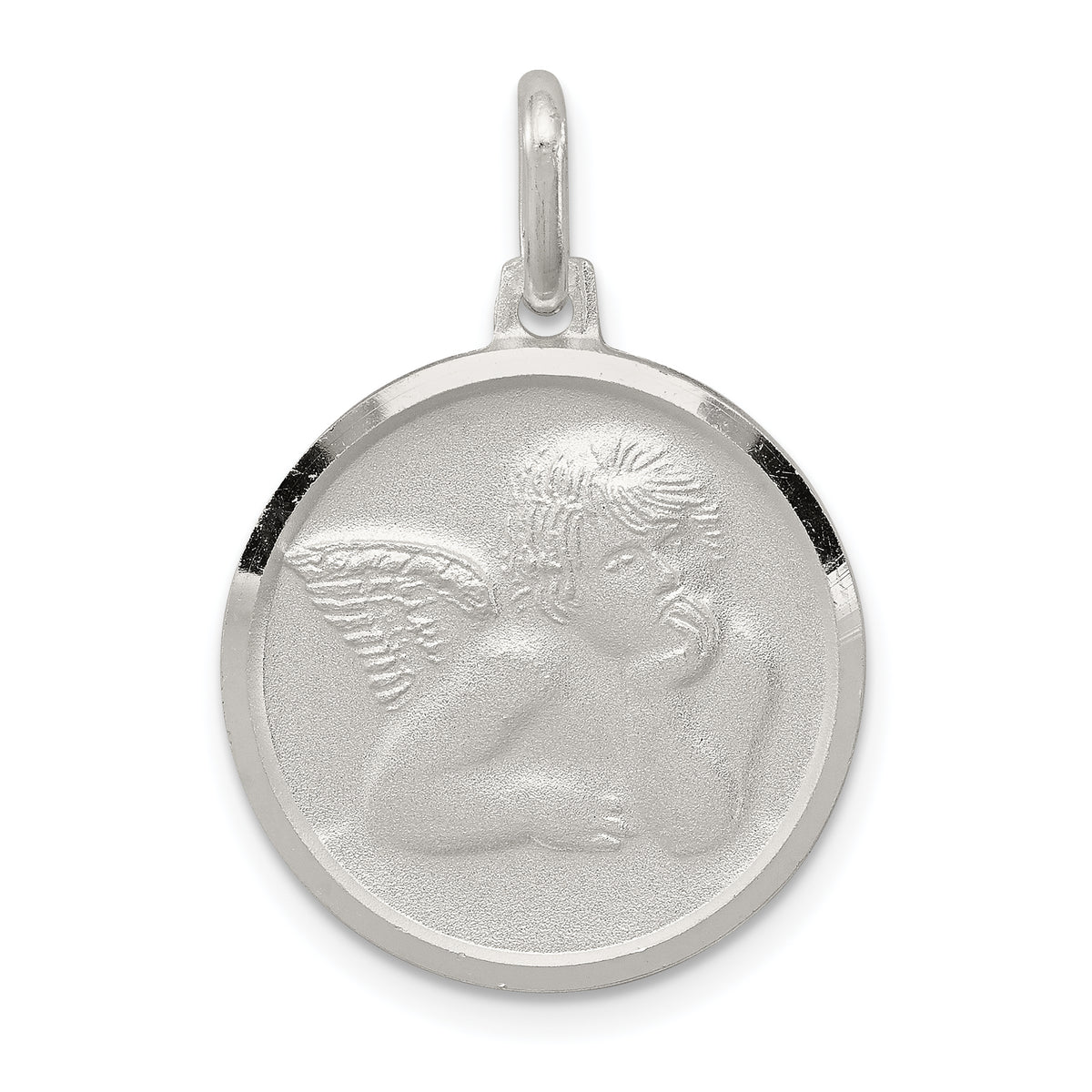 Sterling Silver Satin Angel Charm