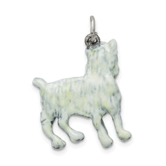 Silver Enamel Brussel Griffon Charm