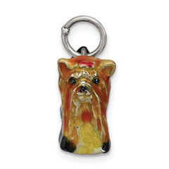 Sterling Silver Enameled Yorkshire Terrier Charm