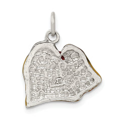 Sterling Silver Enameled Profile Shih Tzu Charm