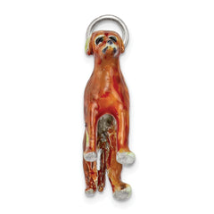 Sterling Silver Enameled Rhodesian Ridgeback Charm