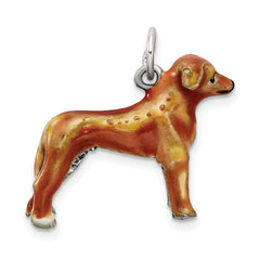 Sterling Silver Enameled Rhodesian Ridgeback Charm