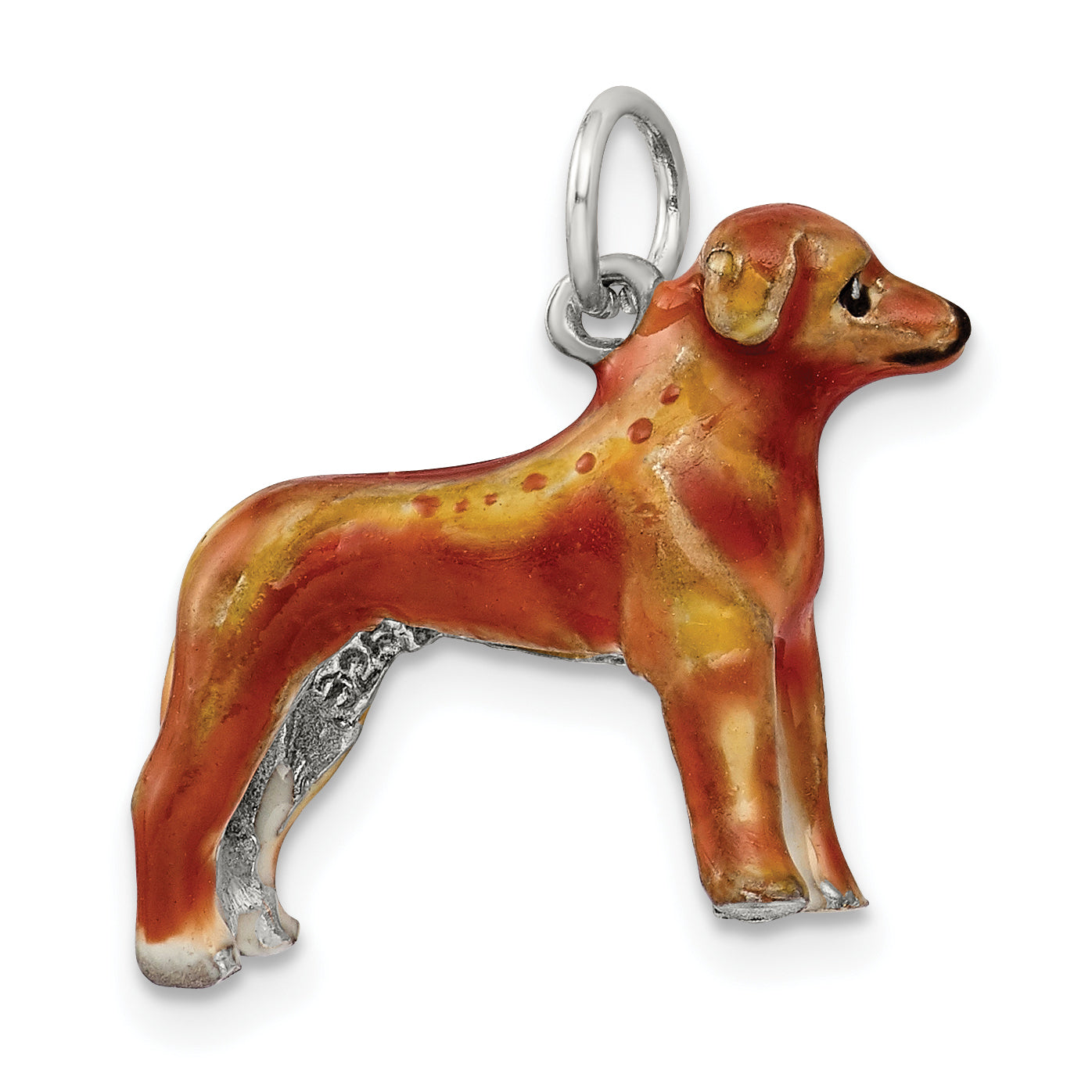 Sterling Silver Enameled Rhodesian Ridgeback Charm