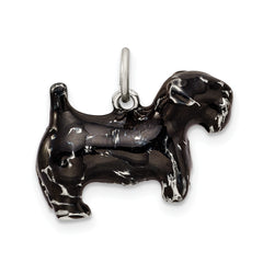 Sterling Silver Enameled Large Scottish Terrier Charm