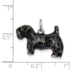 Sterling Silver Enameled Large Scottish Terrier Charm