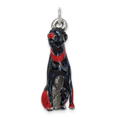 Silver Enamel Rottweiler Charm