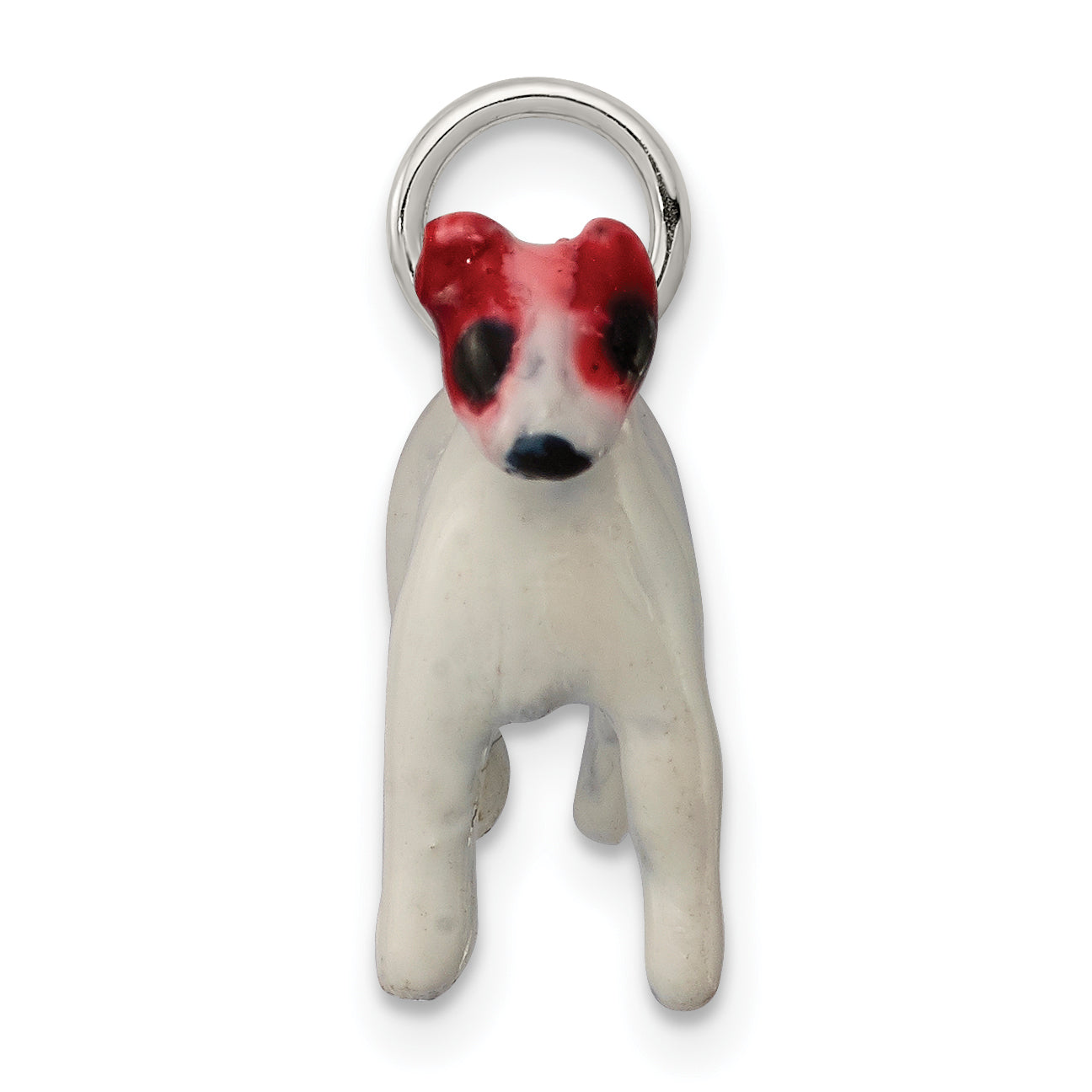 Sterling Silver Enameled Jack Russell Charm