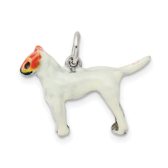 Sterling Silver Enameled Jack Russell Charm