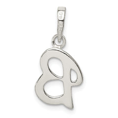 Sterling Silver 925 Initial B Pendant with Anti-Tarnish Coating