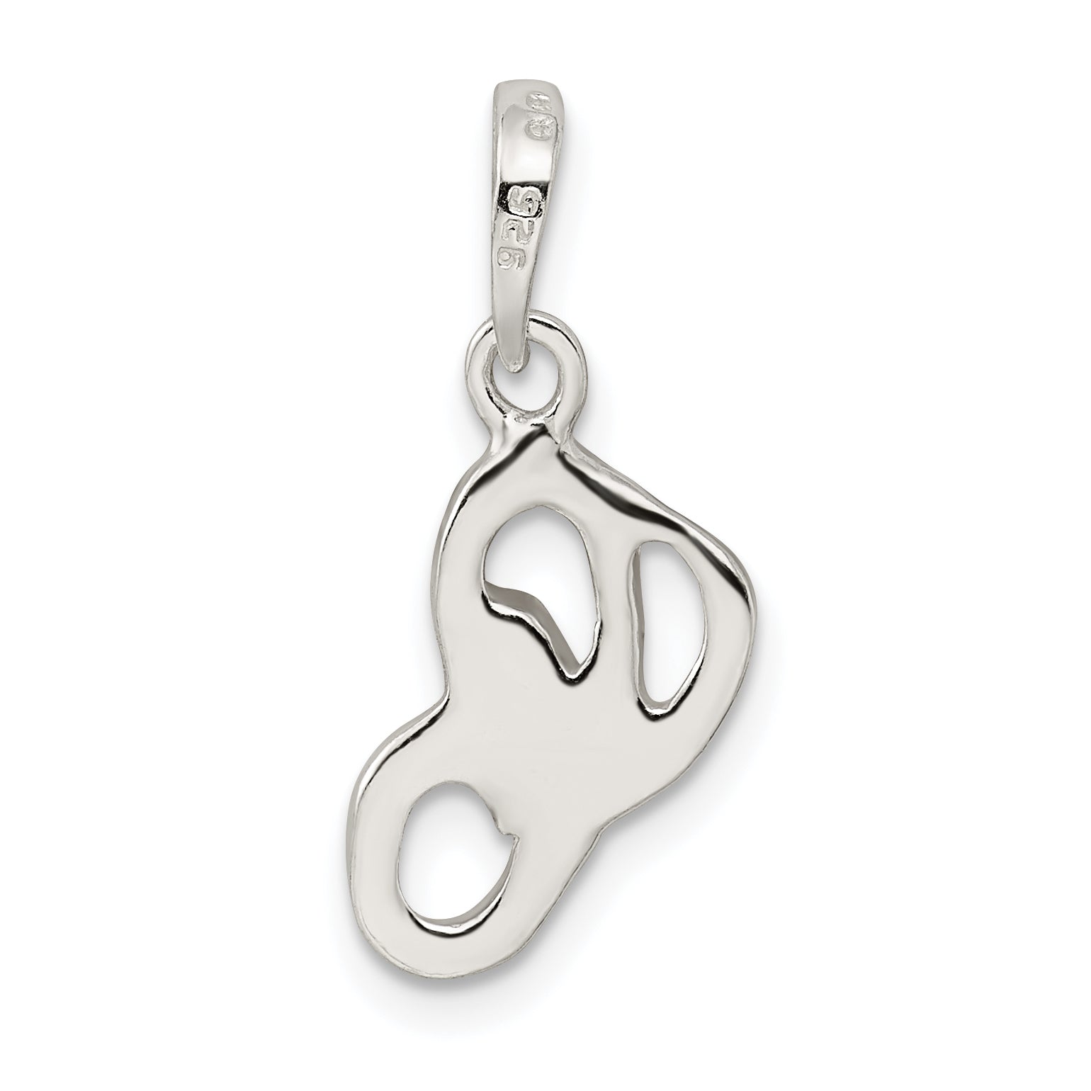 Sterling Silver 925 C Initial Pendant with Anti-Tarnish Finish