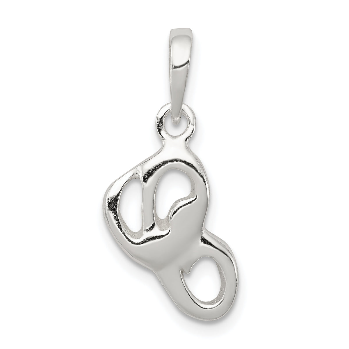 Sterling Silver Letter C Initial Pendant