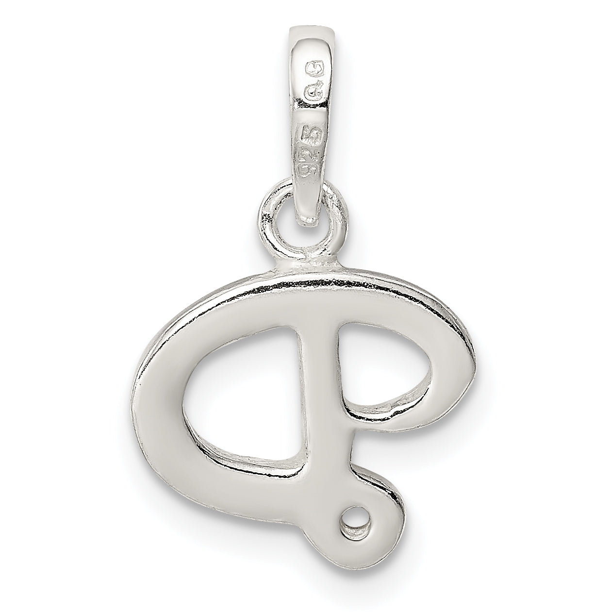 Sterling Silver 925 Initial D Pendant with Anti-Tarnish Coating