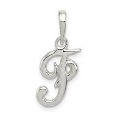 Sterling Silver Letter F Initial Pendant