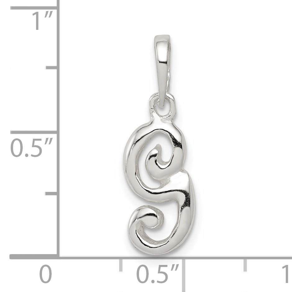 Sterling Silver 925 Initial G Pendant with Anti-Tarnish Coating