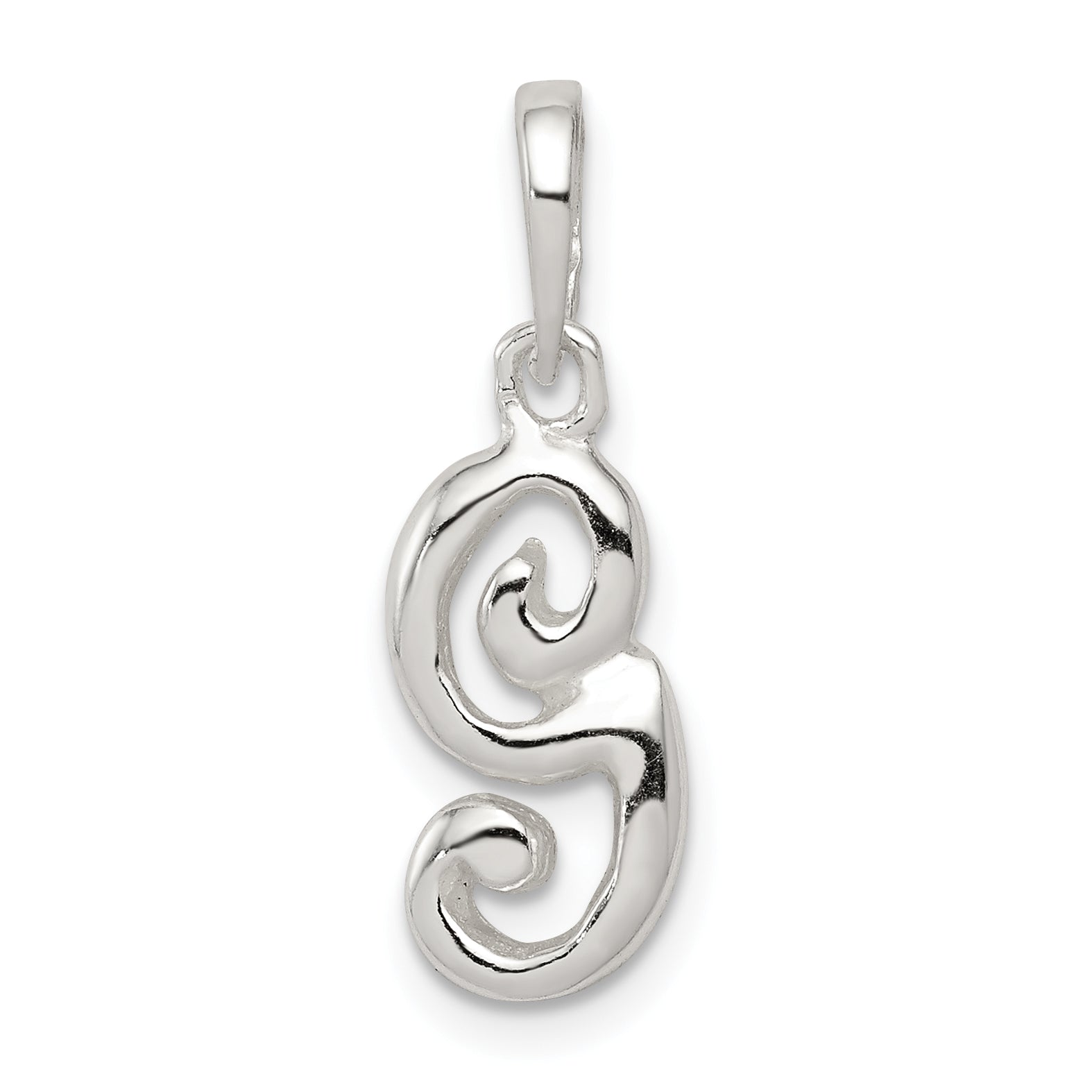 Sterling Silver Letter G Initial Pendant