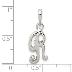 Sophia Jewelers Sterling Silver 925 Letter R Pendant Anti-Tarnish Solid