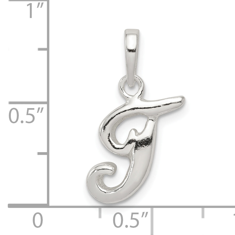 925 Sterling Silver Letter T Pendant with Anti-Tarnish Finish Sophia Jewelers