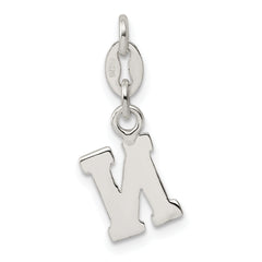 Sterling Silver 925 'N' Initial Charm Solid Casted Jewelry