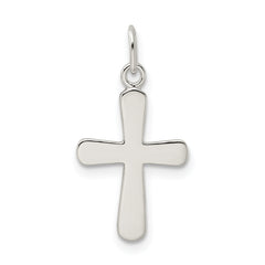 Sterling Silver 925 Polished Cross Charm with Anti-Tarnish Finish for Children